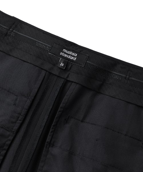 [Cooltandard] Women's Straight Hidden Banding Slacks [Black] thumbnail 6