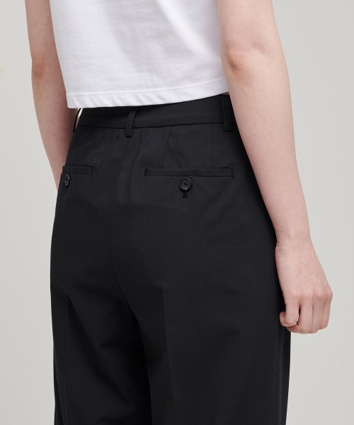 [Cooltandard] Women's Straight Hidden Banding Slacks [Black] thumbnail 7