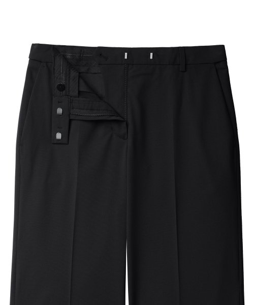 COOLTANDARD WOMENS STRAIGHT HIDDEN BANDING SLACKS [BLACK]
