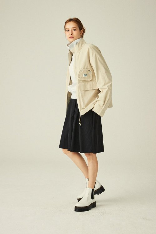 Utility high neck jumper_el beige