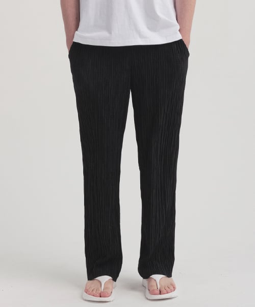 [2 PACK] semi wide banding pleats pants (3 цветов)