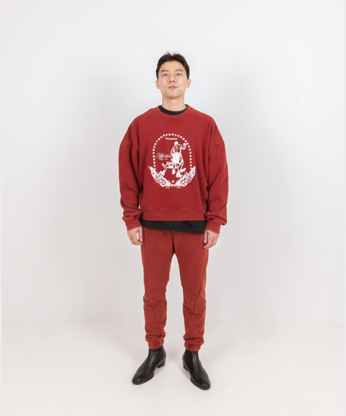 Gathy pants (burgundy)