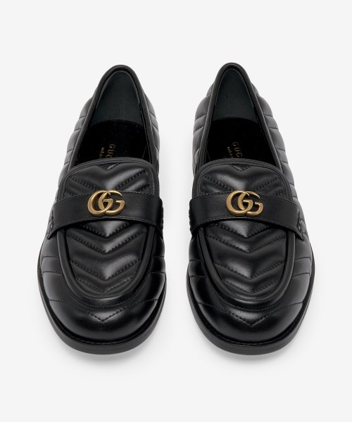 Womens black sale gucci loafers