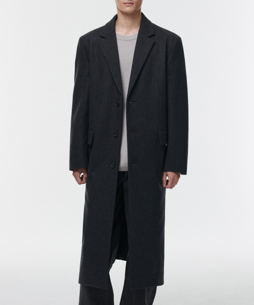 Длинное пальто MTR Daddy Shoulder Charcoal Grey