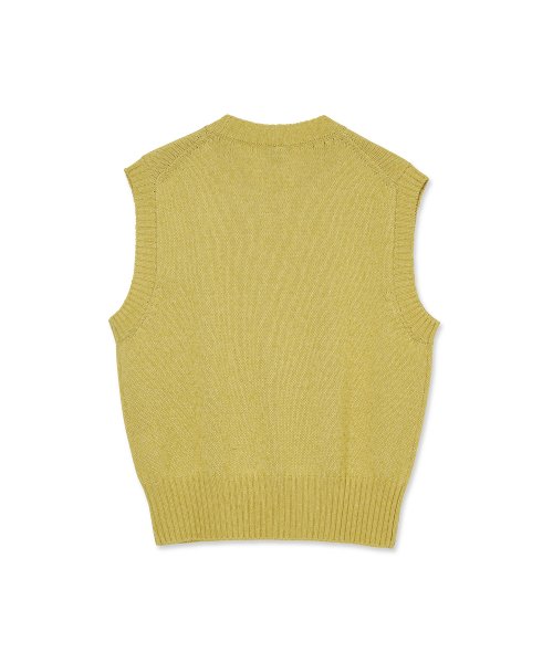 Женский жилет с круглым вырезом Yellow