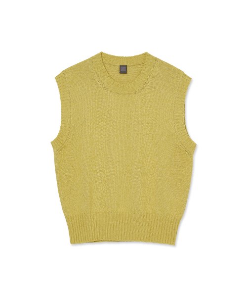 Женский жилет с круглым вырезом Yellow