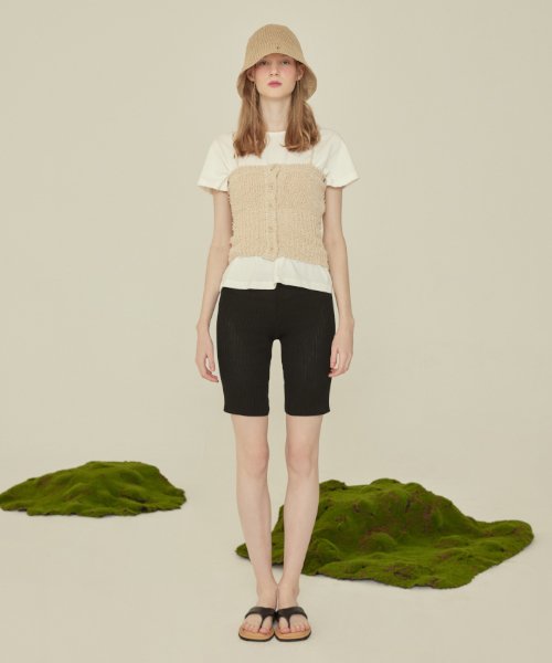 KNIT BIKER PANTS_черный