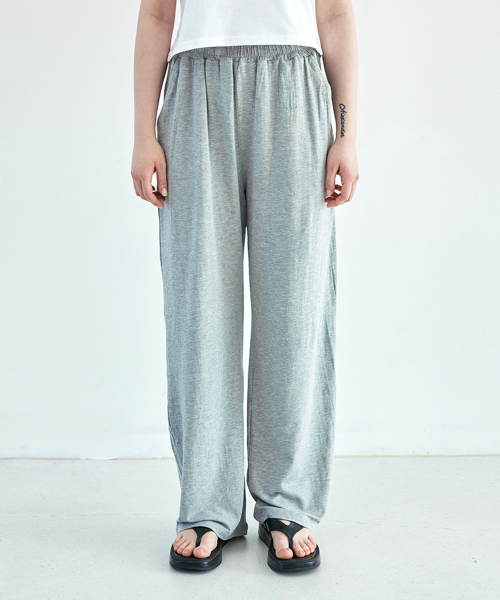 Свободные широкие брюки из охлаждающего модала (Melange Grey)