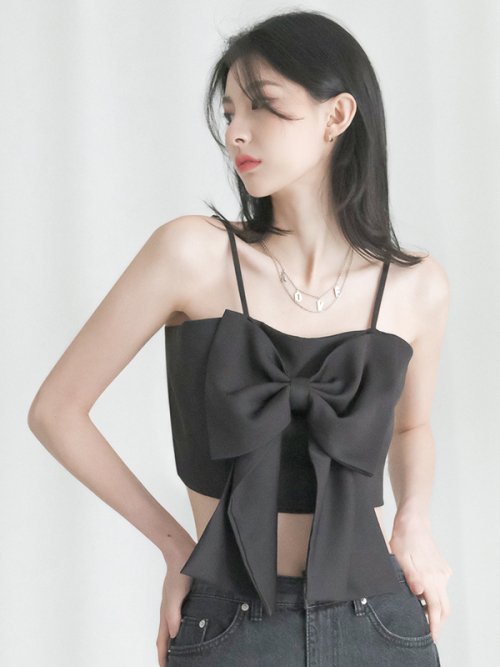 Big ribbon sleeveless WHITE