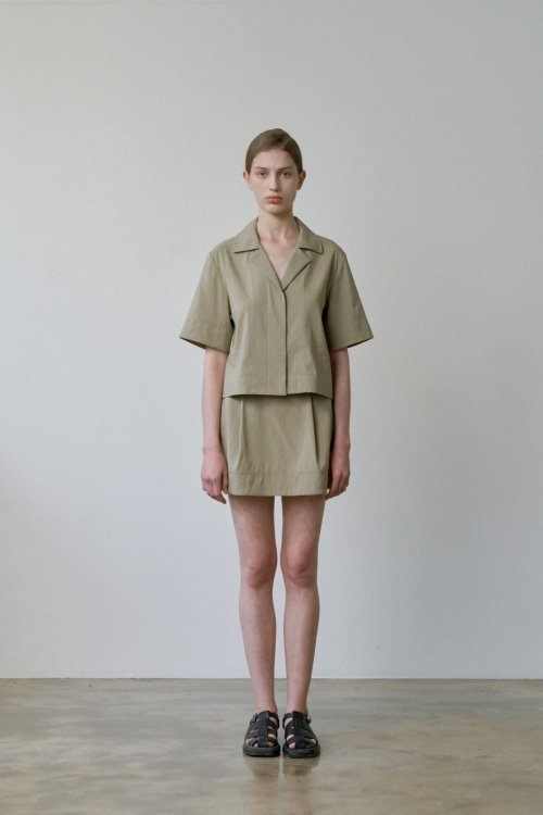 Кроп-жакет с воротником, Khaki
