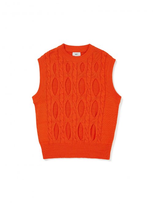FERRY KNIT VEST Orange