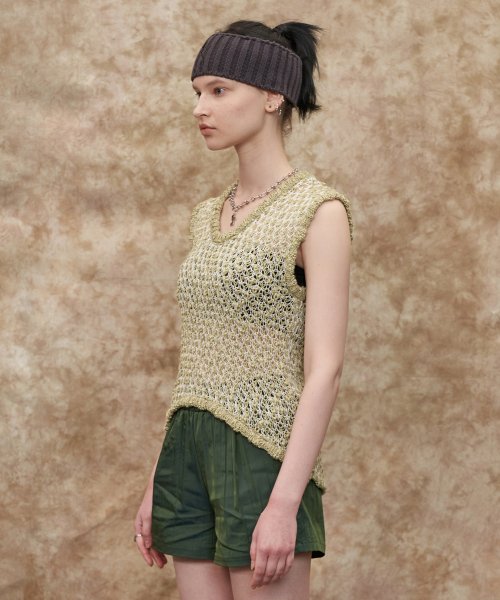 Вязаный жилет / Olive