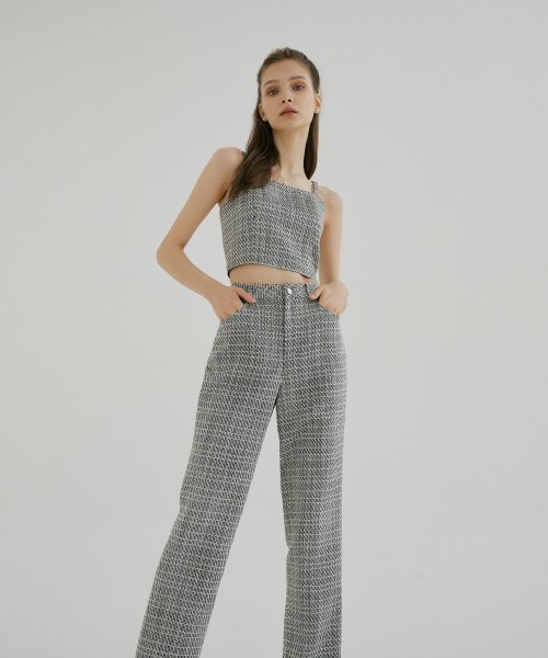 TWEED STRAIGHT PANTS