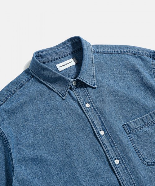 Crest Denim S/S Over Shirt Washed Indigo