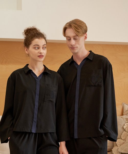 blossom pajamas - black