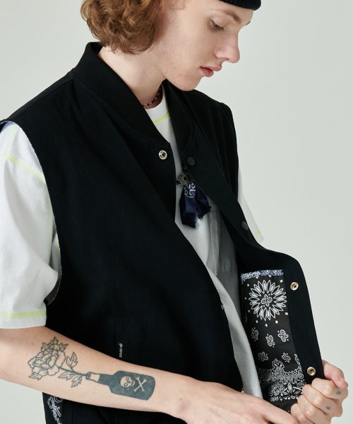 Двусторонний жилет Paisley Black
