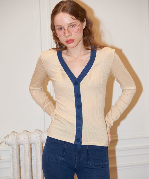 Color Block Cardigan_ 3 Colors