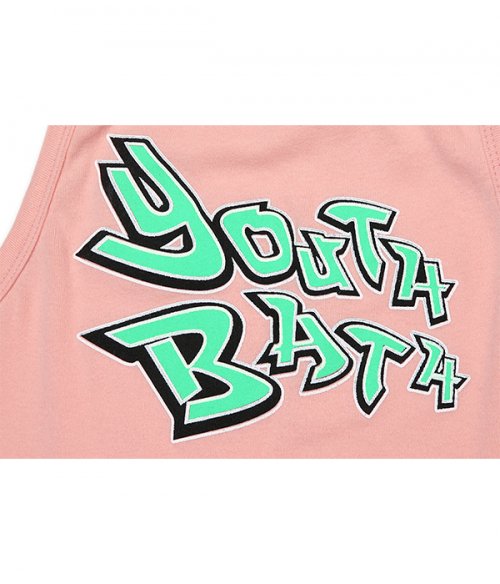 ROUGH LOGO CROP TOP_PEACH