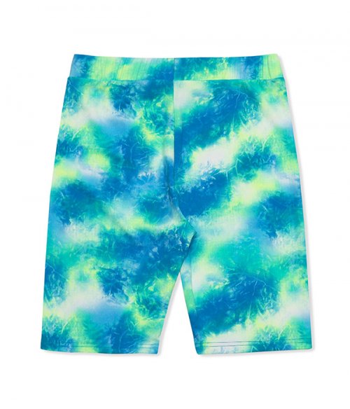 MULTI COLOR BIKE BANDING SHORT_BLUE GREEN