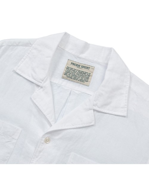 Полуоверсайз льняная рубашка Cuban с открытым воротником (White)