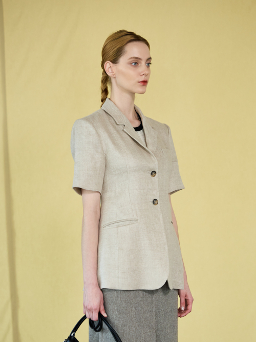Tullip herringbone-linen jacket
