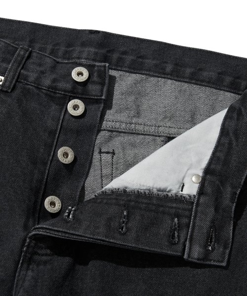 LIBERE DAMAGE VER2 DENIMPANTS / BLACK