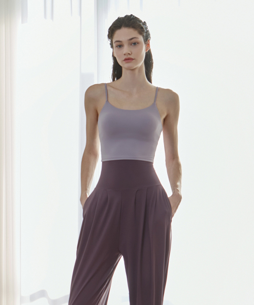 Женский кроп-топ для йоги и пилатеса DEVI-TS0011-Lavender