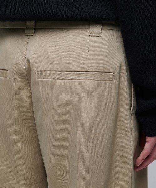 MUSINSA | MUSINSA STANDARD Curved Wide Chino Pants [Beige]