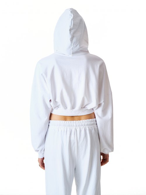 Chain Logo ZIP-UP Hoodie White