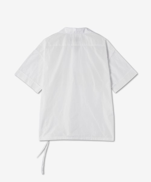 Short Sleeved Drawstring Top Offwhite