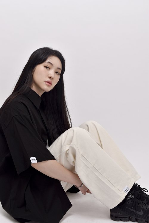 [unisex] Двусторонние широкие брюки из хлопка (Cream White)