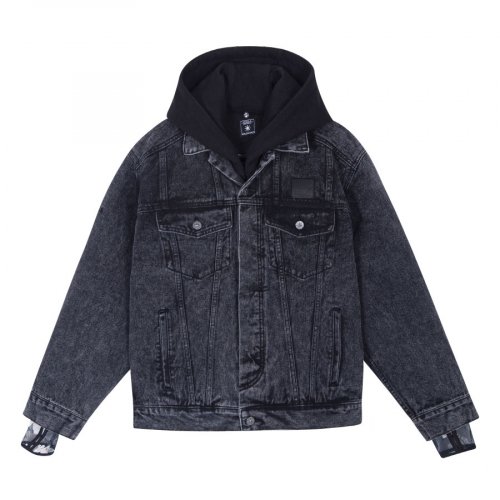 AURA SHOOTING STAR STONE WASHED DENIM JACKET