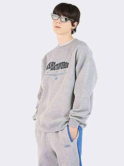 String-detailed Sweatpants (GrayBlue)