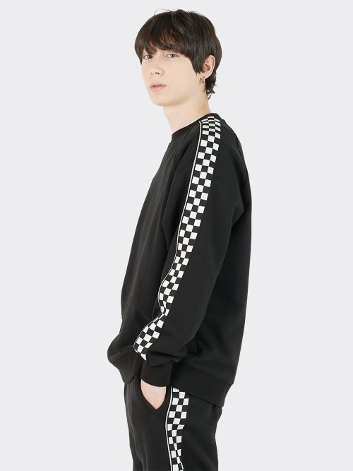 Checkerboard String Sweatpants (Black)