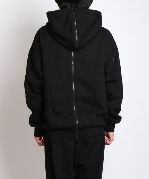 Однотонное короткое худи на молнии с начесом (Black)