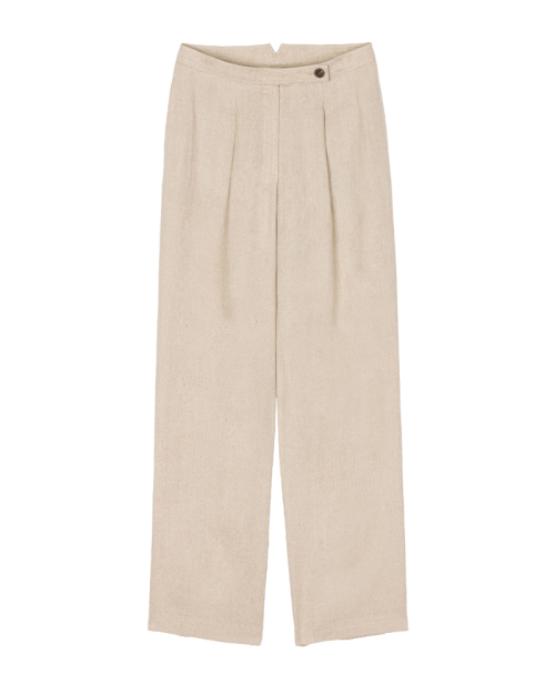 Брюки DENZEL02BBG изо льна премиум Butter Beige