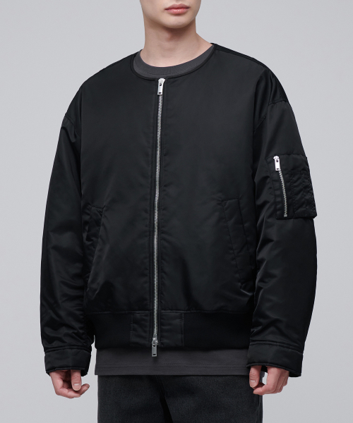 Оверсайз бомбер MA-1 без воротника [Black]