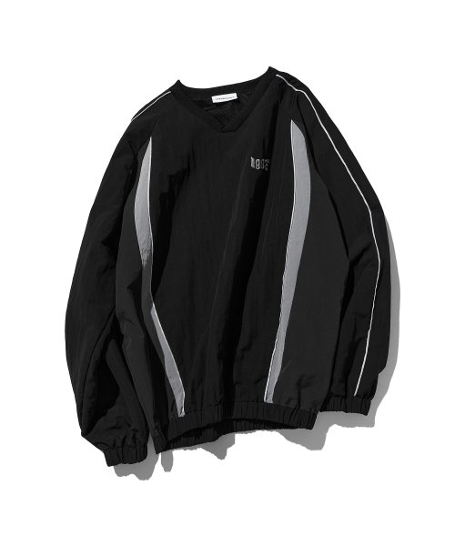 Винтажная ветровка с кантом_Black