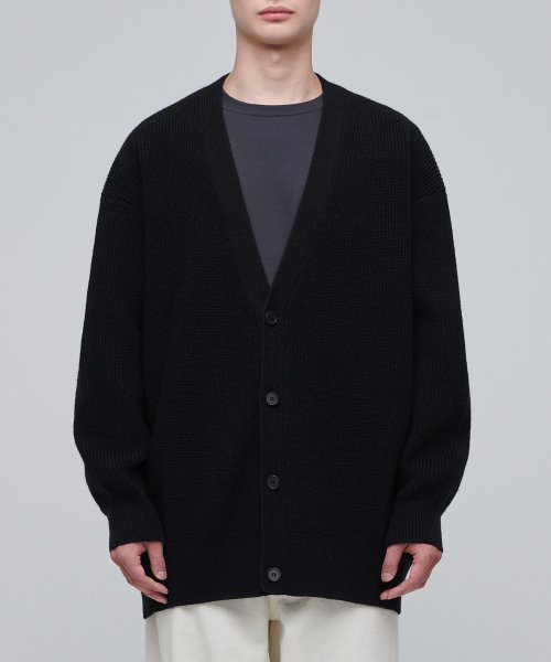 MUSINSA | MUSINSA STANDARD Oversized Ribbed Balloon Cardigan