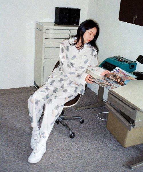 moire pajamas set