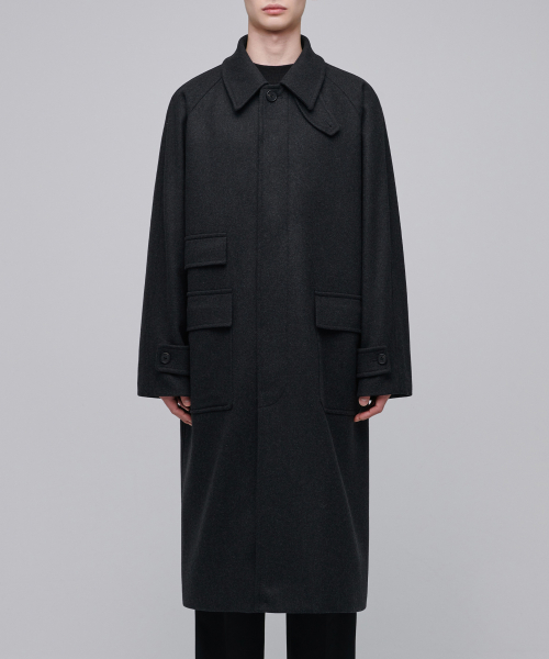 MTR оверсайз пальто Balmacaan [Charcoal Grey]