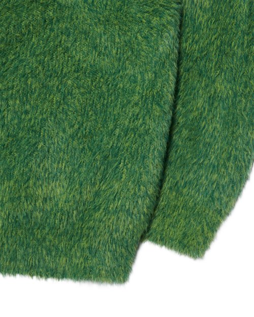 노매뉴얼(NOMANUAL) CROPPED HAIRY KNIT - GRASS GREEN - 사이즈