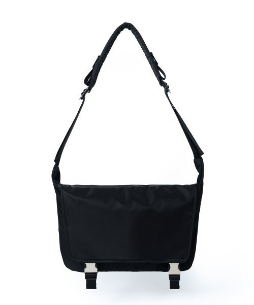 MUSINSA | HAH ARCHIVE 2-Buckle Biker Messenger Bag (Black)