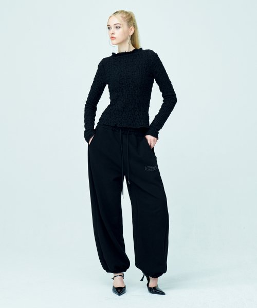 Лонгслив Cloud Wrinkle с полувысоким воротником (Black)