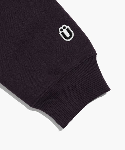 BEAR&SMILEY SWEATSHIRTS_DARK PURPLE(IK2CFMM441A)