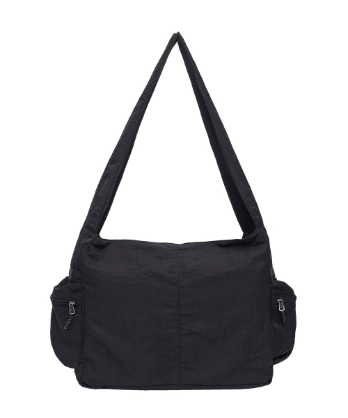 Slouchy Hobo Messenger Bag Black