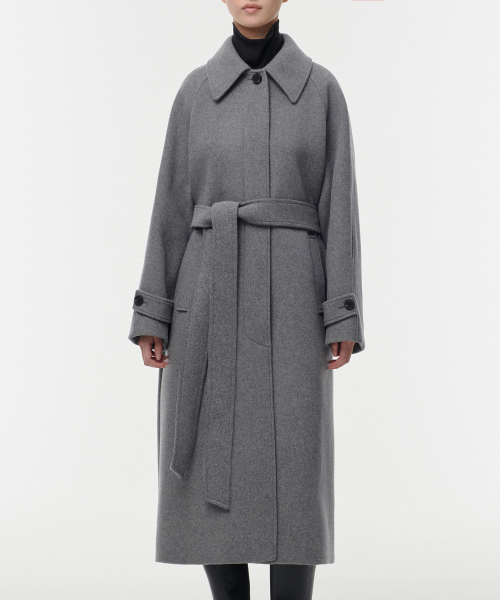 Женское пальто-роб Balmacaan из кашемировой смеси [Medium Grey]