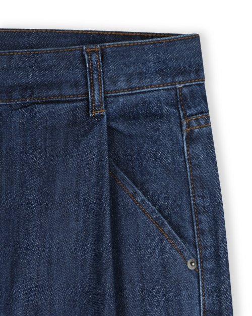 DEEP ONE TUCK FADED JEANS MEDIUM WASHED