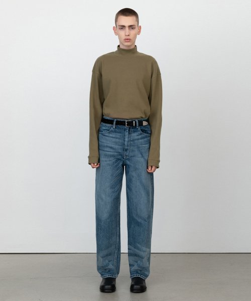 Топ в рубчик с воротником-стойкой LIGHT BROWN