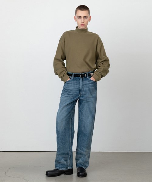 Топ в рубчик с воротником-стойкой LIGHT BROWN
